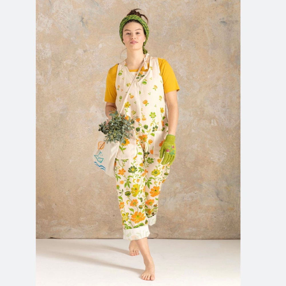 Gudrun Sjoden Linen Garden Dungarees NWOT’s